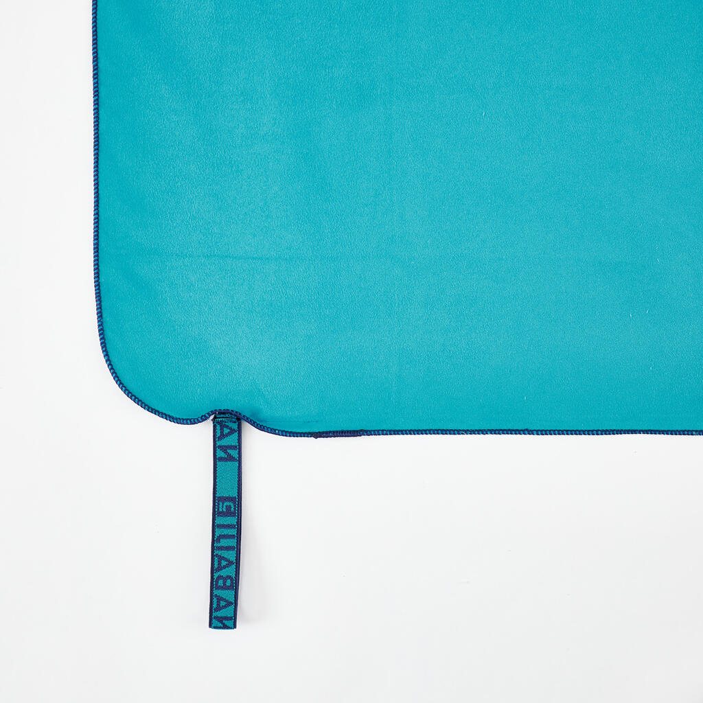 Toalla de microfibra para natación talla L 80x130cm  Nabaiji  - Azul bicolor