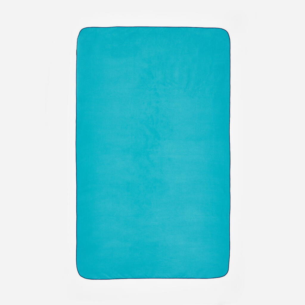 Toalla de microfibra para natación talla L 80x130cm  Nabaiji  - Azul bicolor