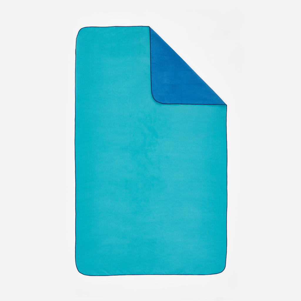 Toalla de microfibra para natación talla L 80x130cm  Nabaiji  - Azul bicolor