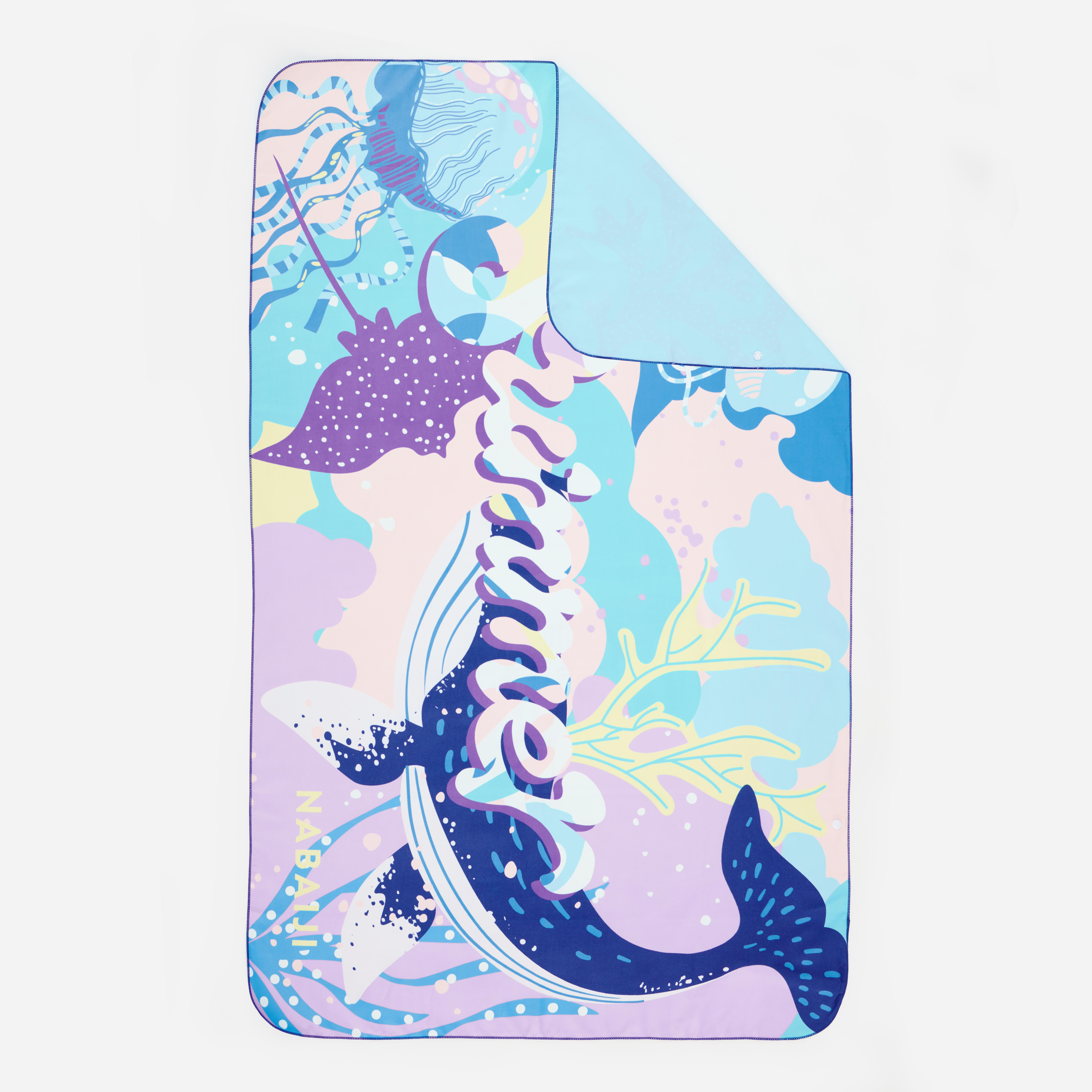 Microfibre Towel Size L 80 x 130 cm, Fish Print