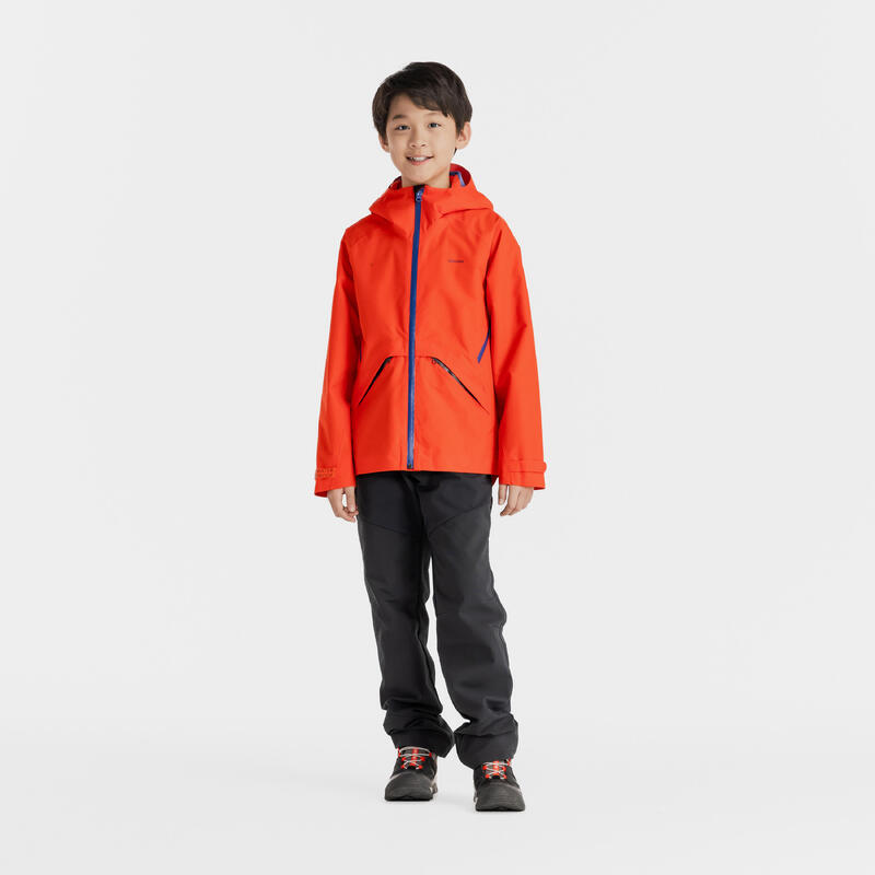 兒童防水登山健行外套 MH550－紅色