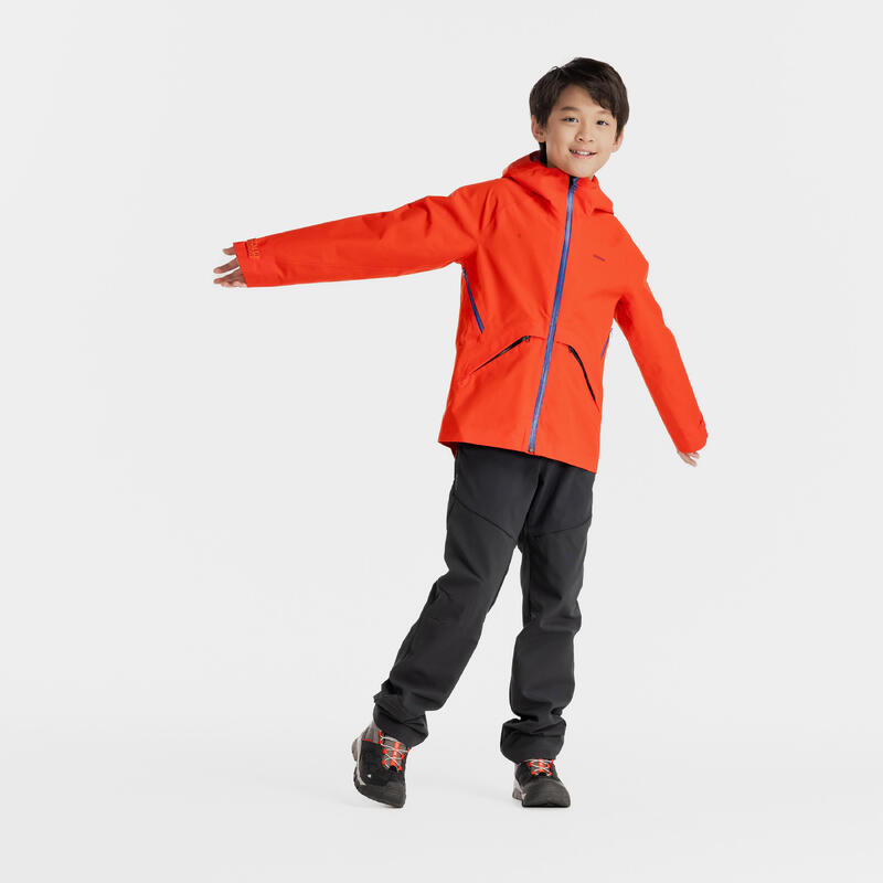 Children's waterproof hiking jacket - MH550 - red