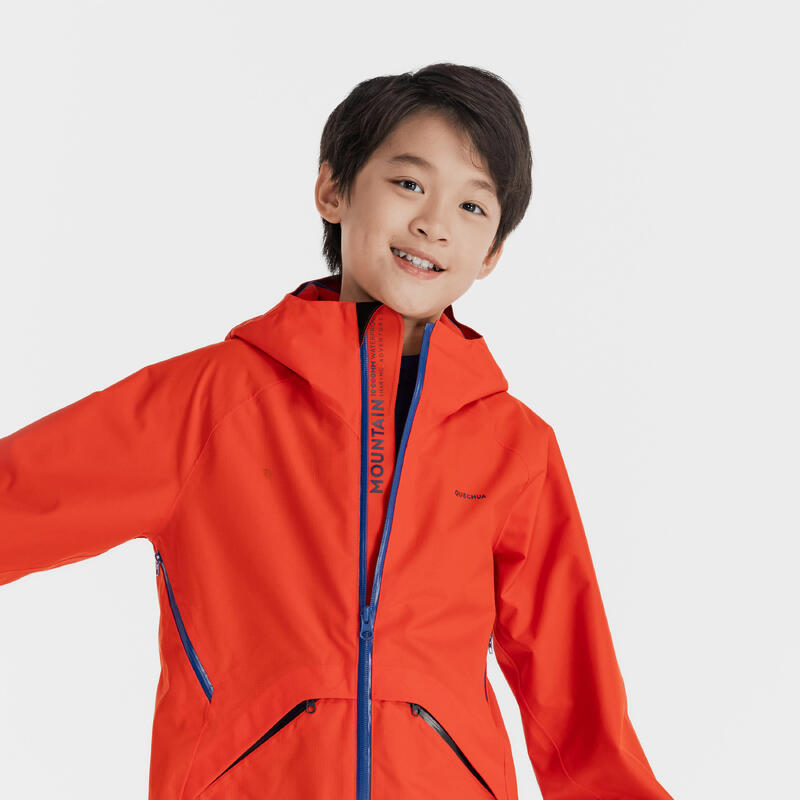 Children's waterproof hiking jacket - MH550 - red