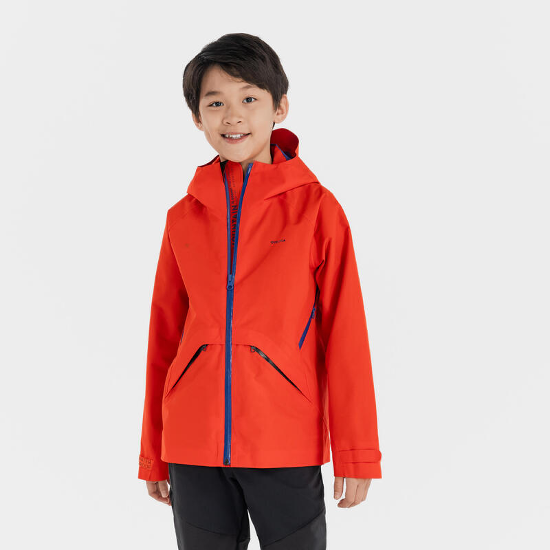 Children's waterproof hiking jacket - MH550 - red