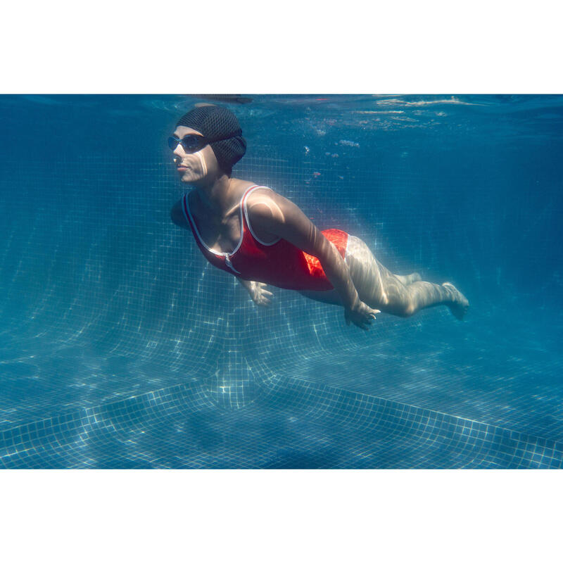 Occhialini da piscina XBASE nero-azzurro con lenti chiare TAGLIA UNICA