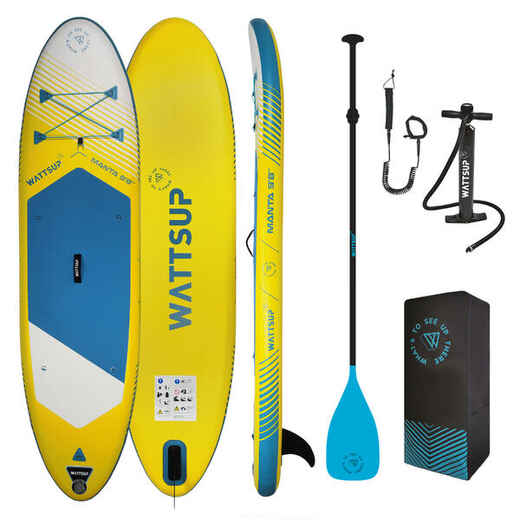 
      Pack Stand up Paddle aufblasbar 9'8" 31"6"(Board, Pumpe, Paddel) - Wattsup Manta
  