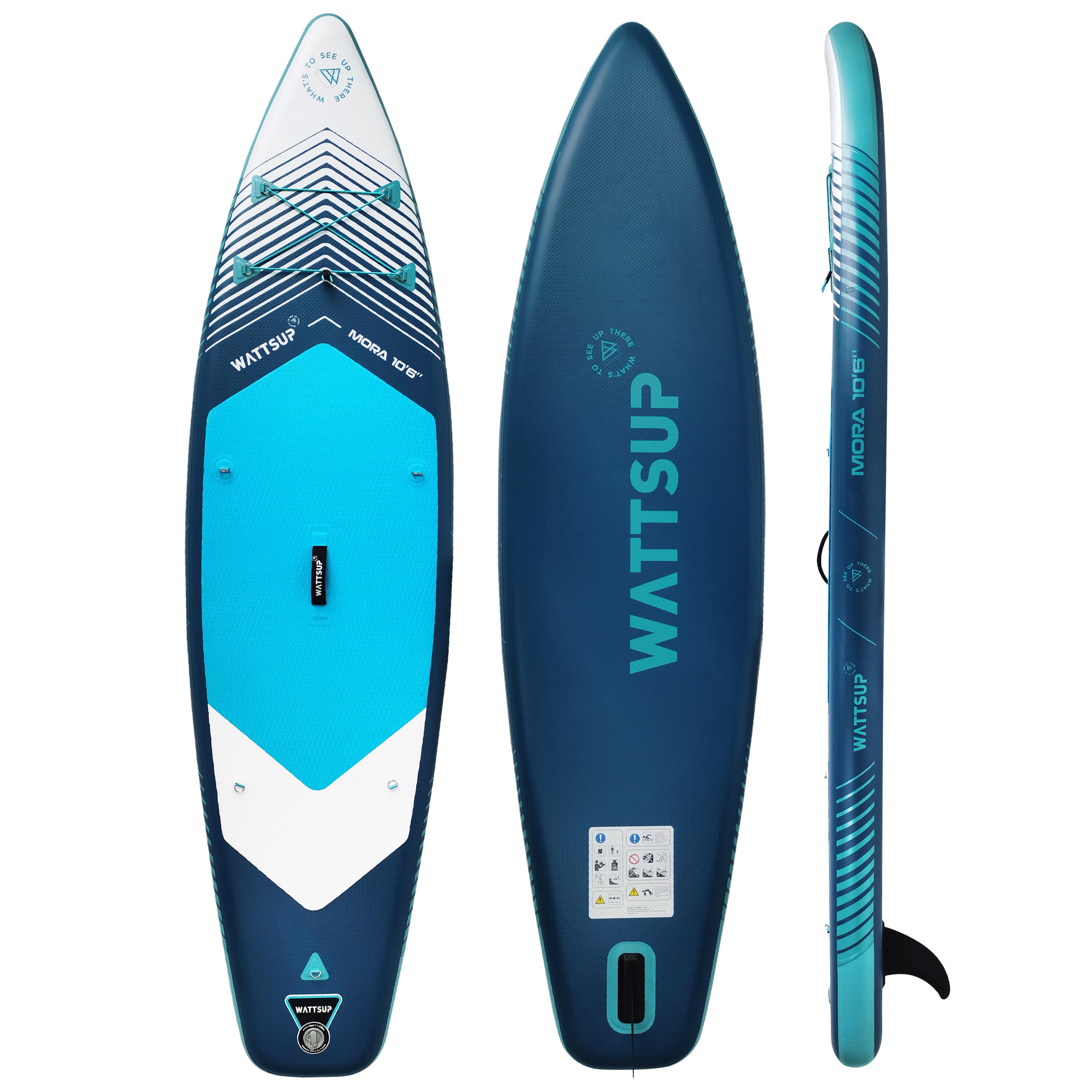 Inflatable SUP Pack (board, pump, paddle) Wattsup Mora 10'6 32" 6" 2/11