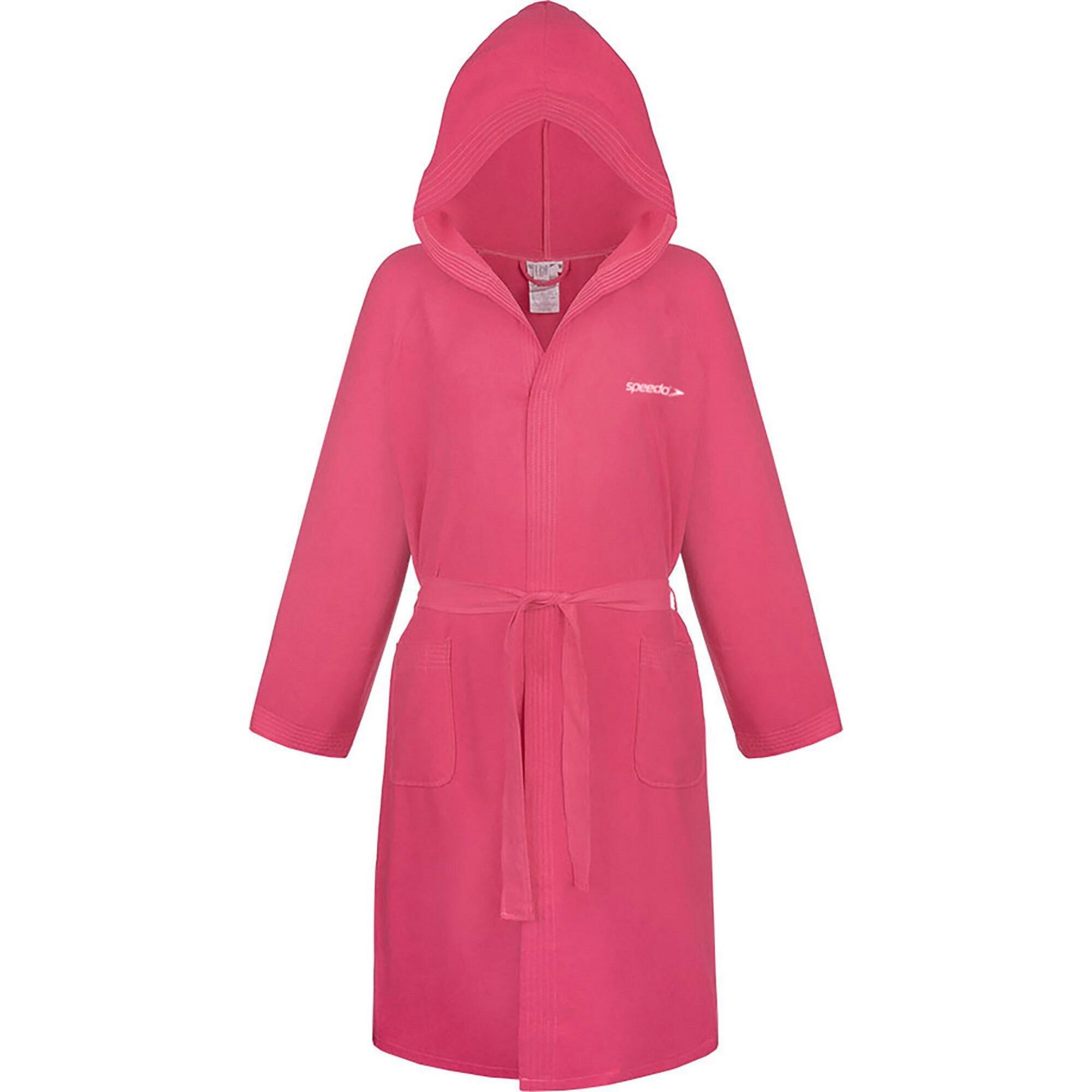 Accappatoio Junior Con Cappuccio In Microfibra – Bambino/Bambina, Taglia 12/14 Anni, Colore Rosa Scuro