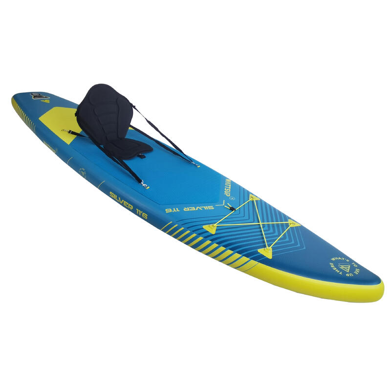 Pack Stand up paddle insuflável com assento kayak Wattsup Silver 11'6 33" 6"