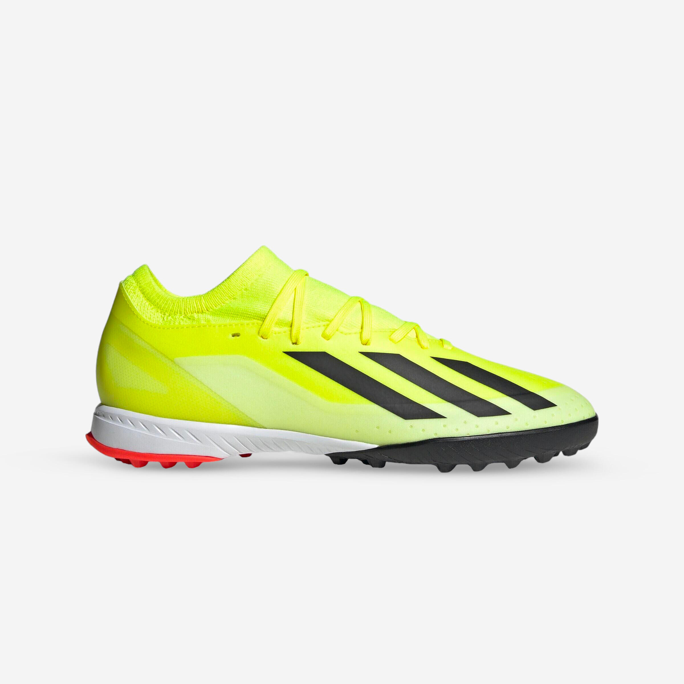 Damen Herren Fussball Multinockenschuhe ADIDAS X Crazyfast League TF gelb Decathlon