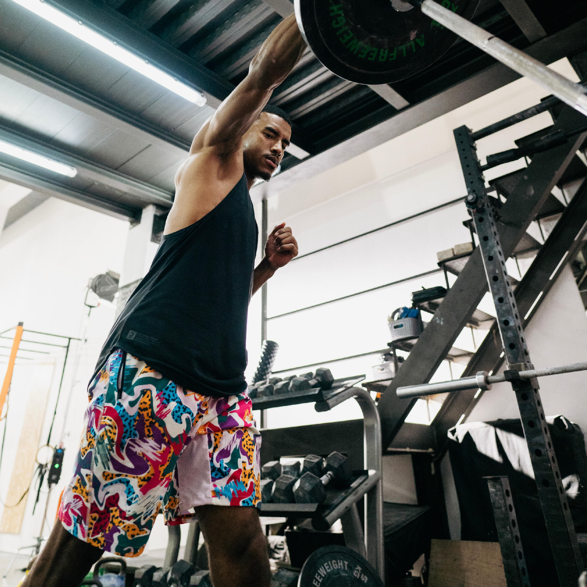 Men’s Stringer Tank Top 900 smoked black Domyos Decathlon