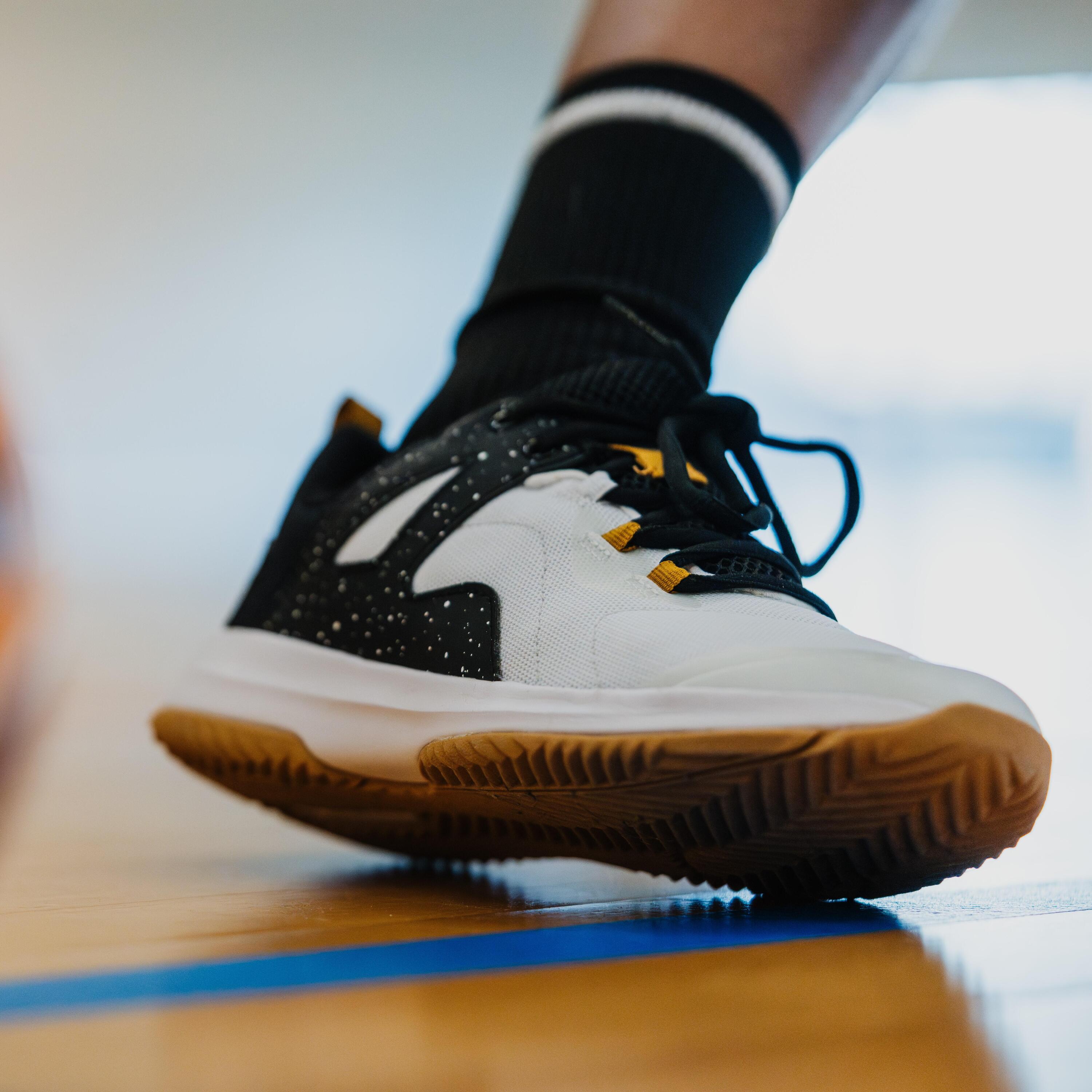 Damen/Herren Handballschuhe - H300 weiß/schwarz 2/8