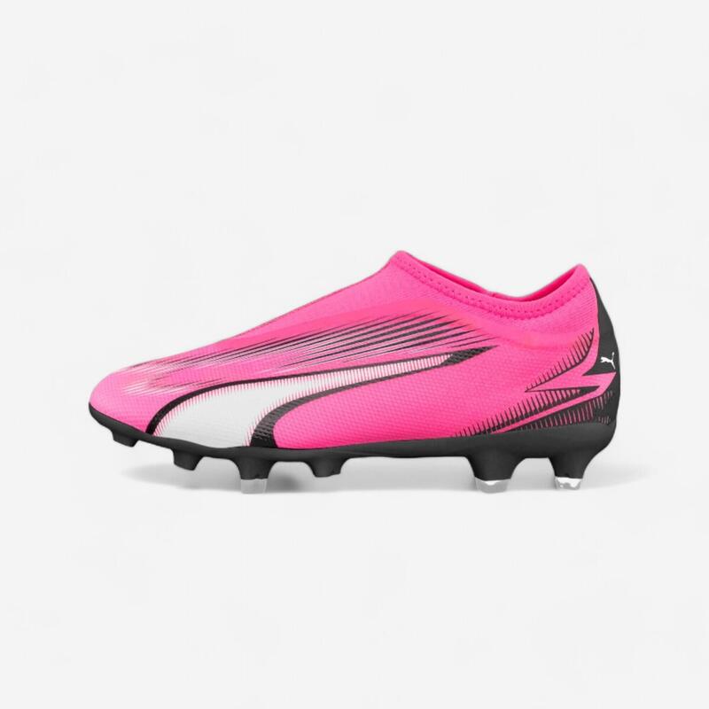 Voetbalschoenen voor kinderen Ultra Match Laceless FG/AG roze