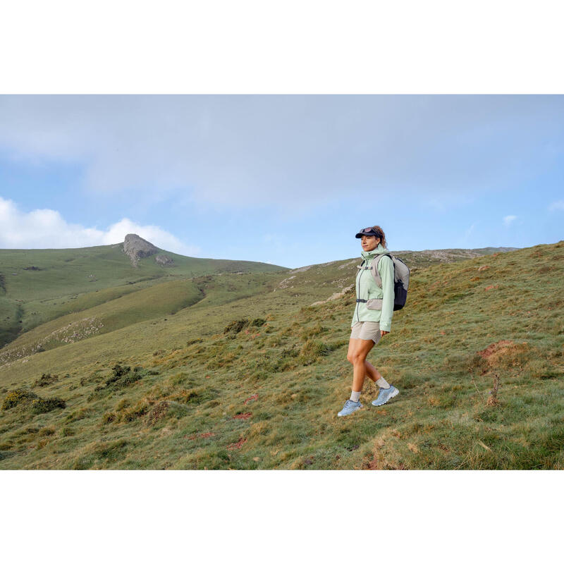 Casaco Impermeável de Caminhada em Montanha - MH500 - Mulher - verde gelado