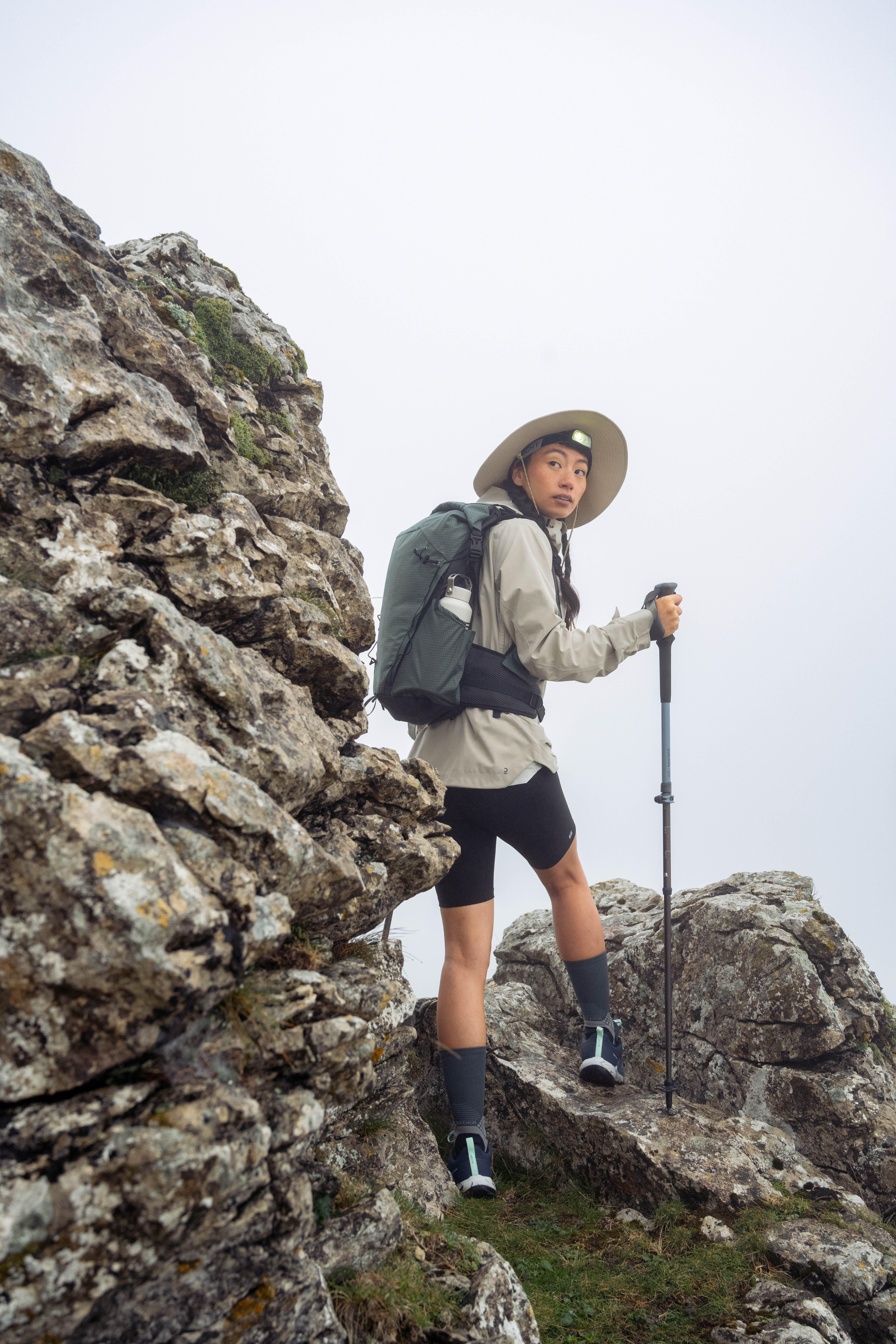 Manteau de randonnée imperméable femme, MH 500 - QUECHUA