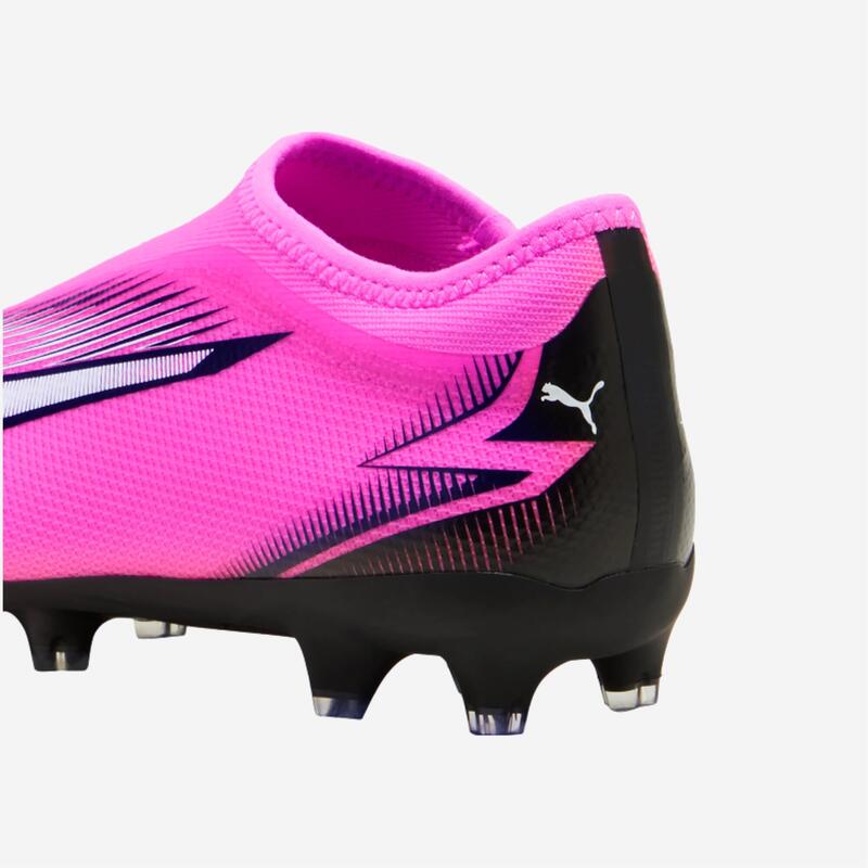 Puma Ultra Match Laceless FG/AG kind voetbalschoenen zonder veters roze