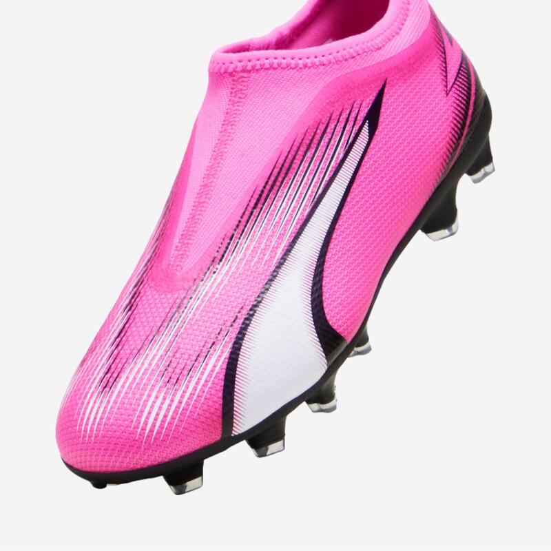 Voetbalschoenen voor kinderen Ultra Match Laceless FG/AG roze