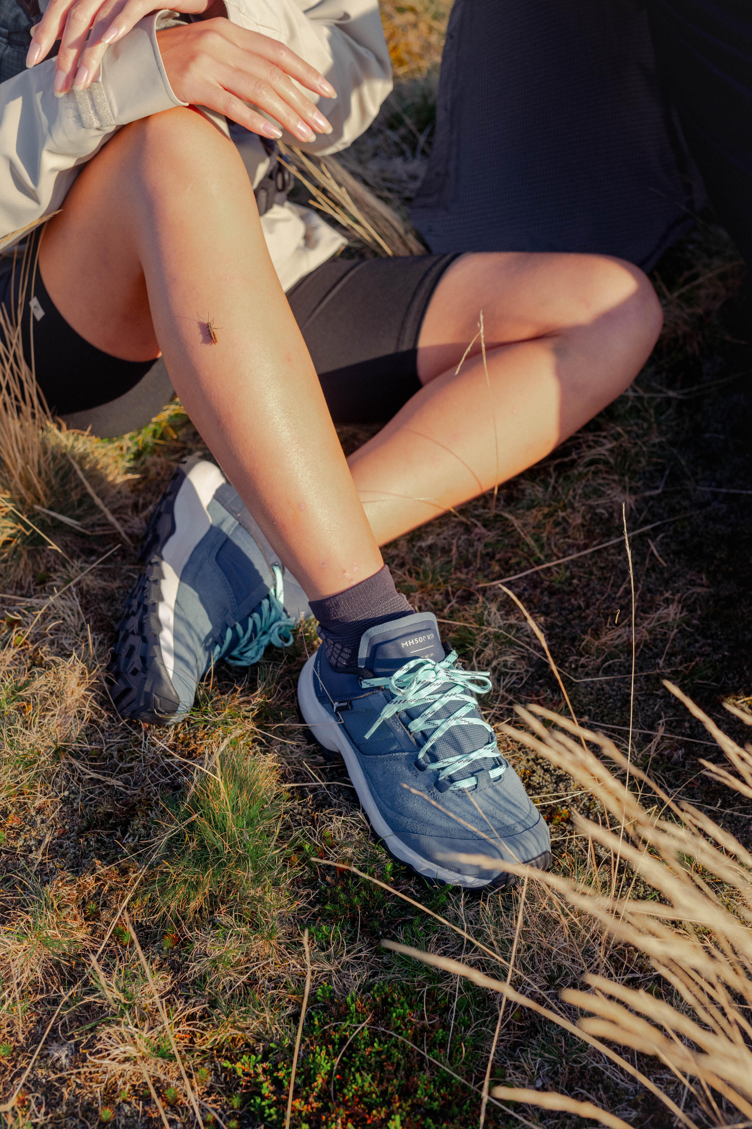 Wanderschuhe Damen wasserdicht Bergwandern ‒ MH500 blau 8/12