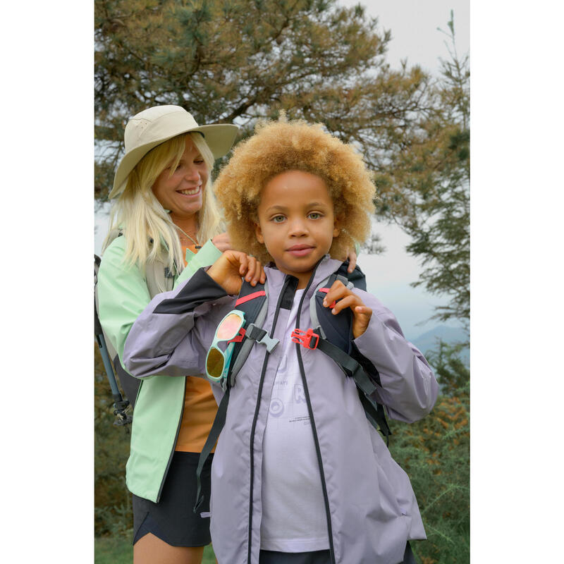 Wanderjacke Kinder Gr. 122–170 wasserdicht Wandern - MH500 violett