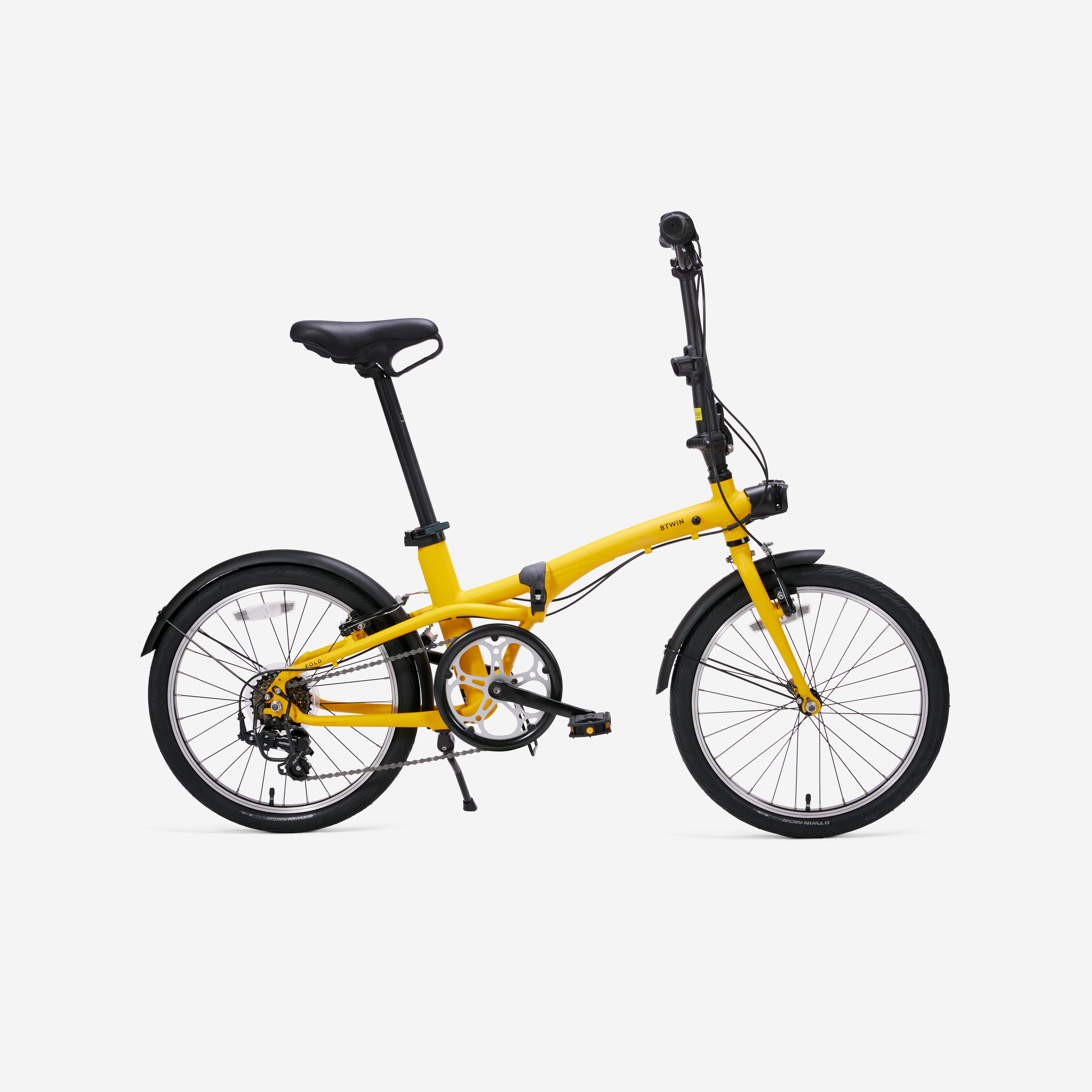 BTWIN Fold 500 20" Folding Bike - Yellow