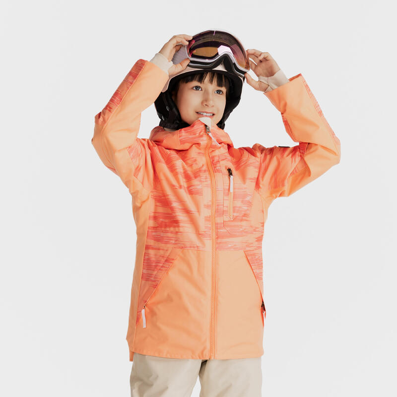 KIDS’ SNOWBOARD JACKET SNB 500 - Coral