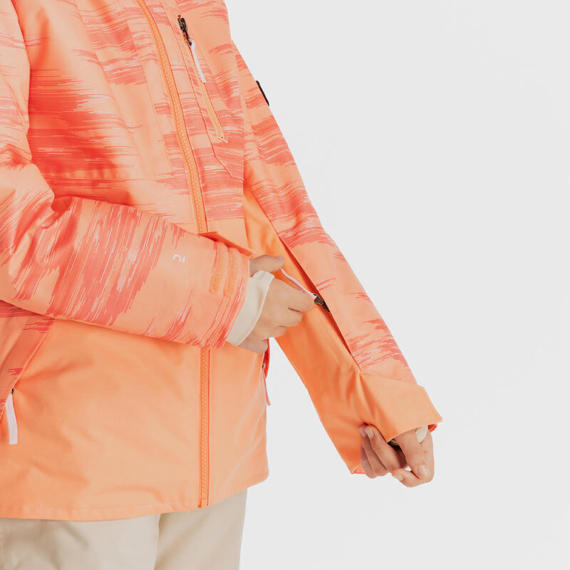 KIDS’ SNOWBOARD JACKET SNB 500 - Coral