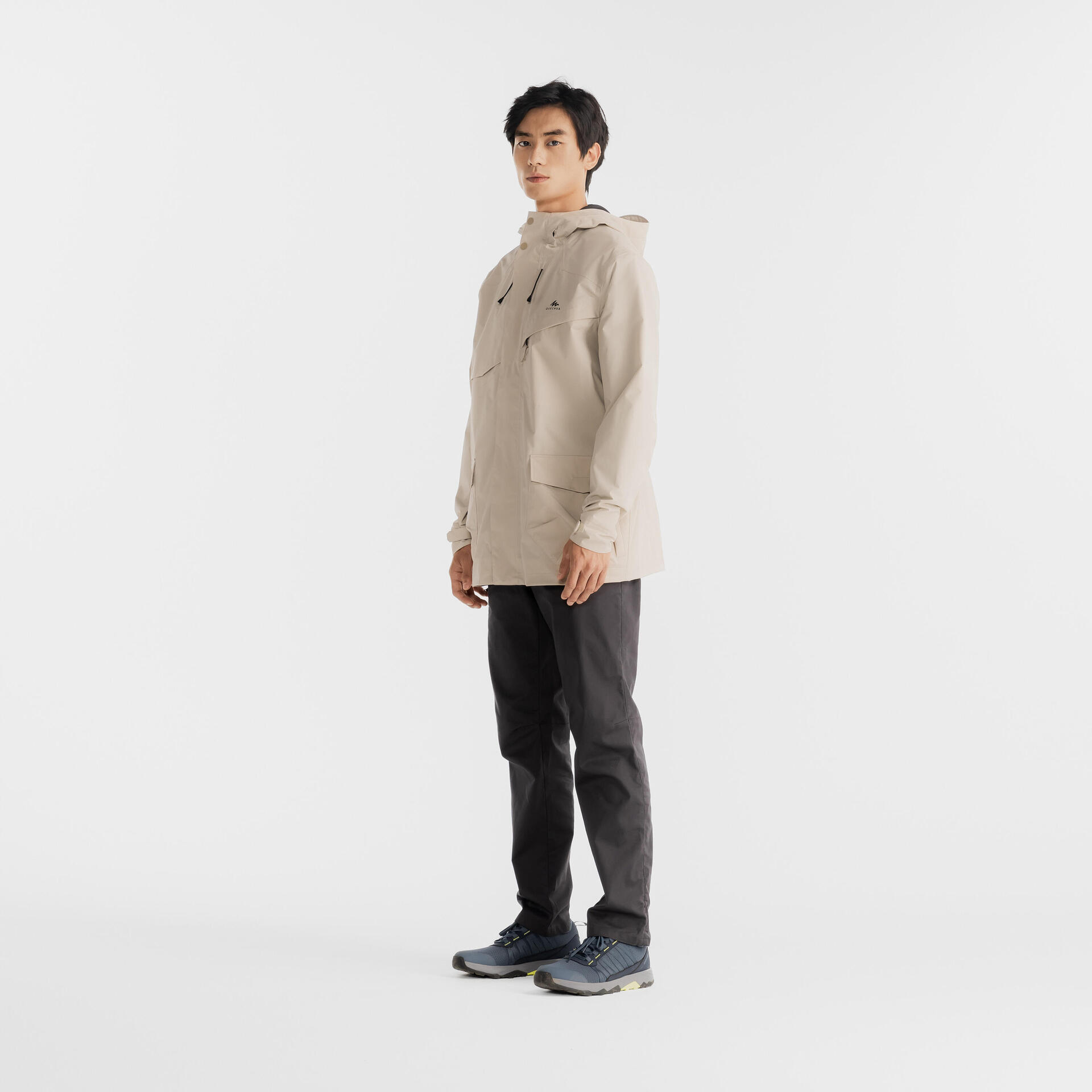 Men's Waterproof Nature Hiking Jacket - NH500 - Beige