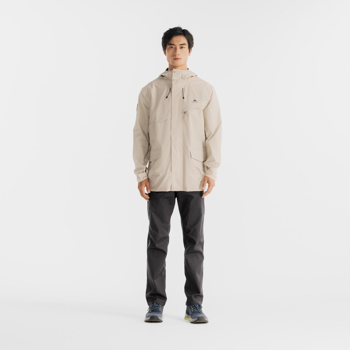 Men's Nature Hiking Waterproof Jacket NH500 - Beige