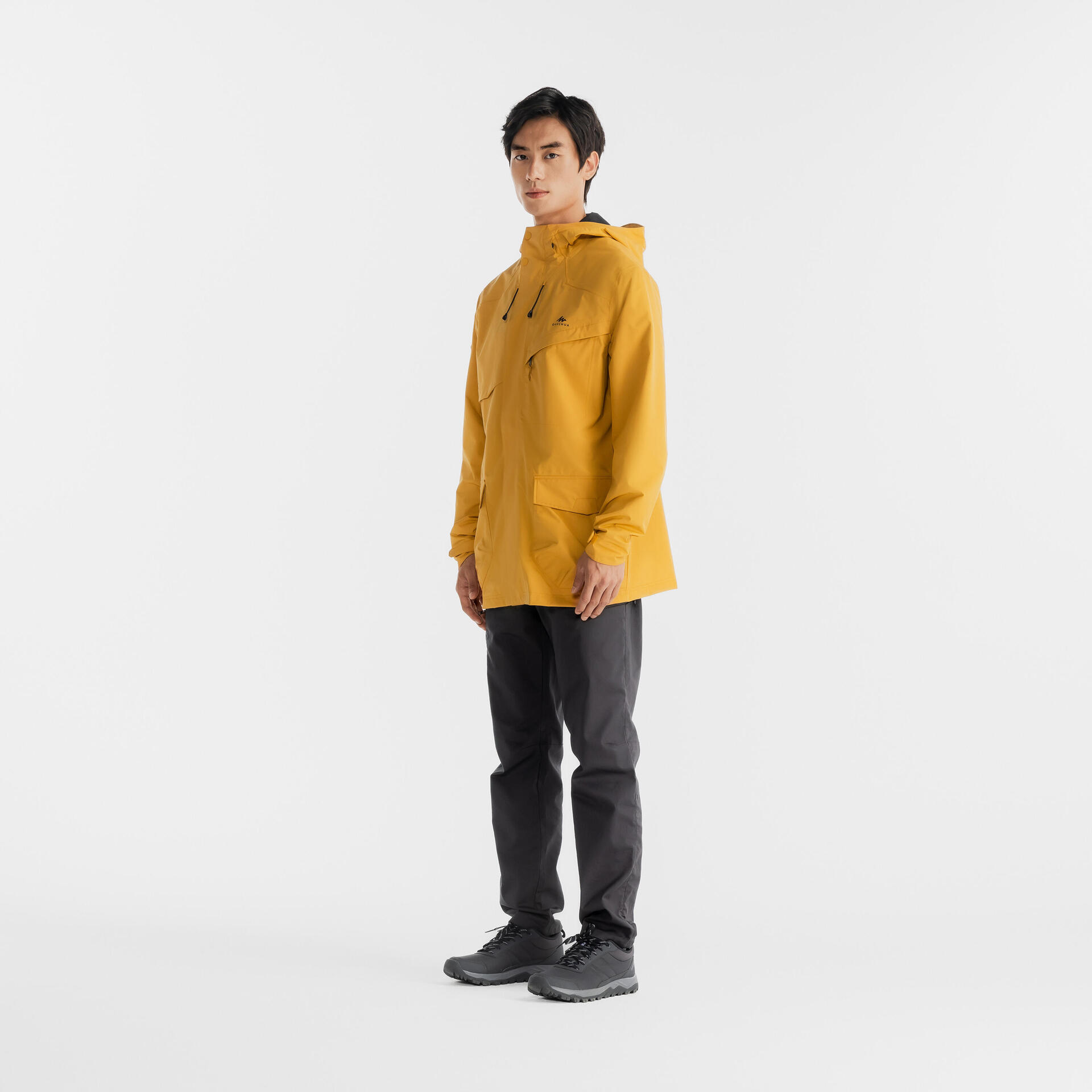 Men's Waterproof Nature Hiking Jacket - NH500 - Mangrove Khaki