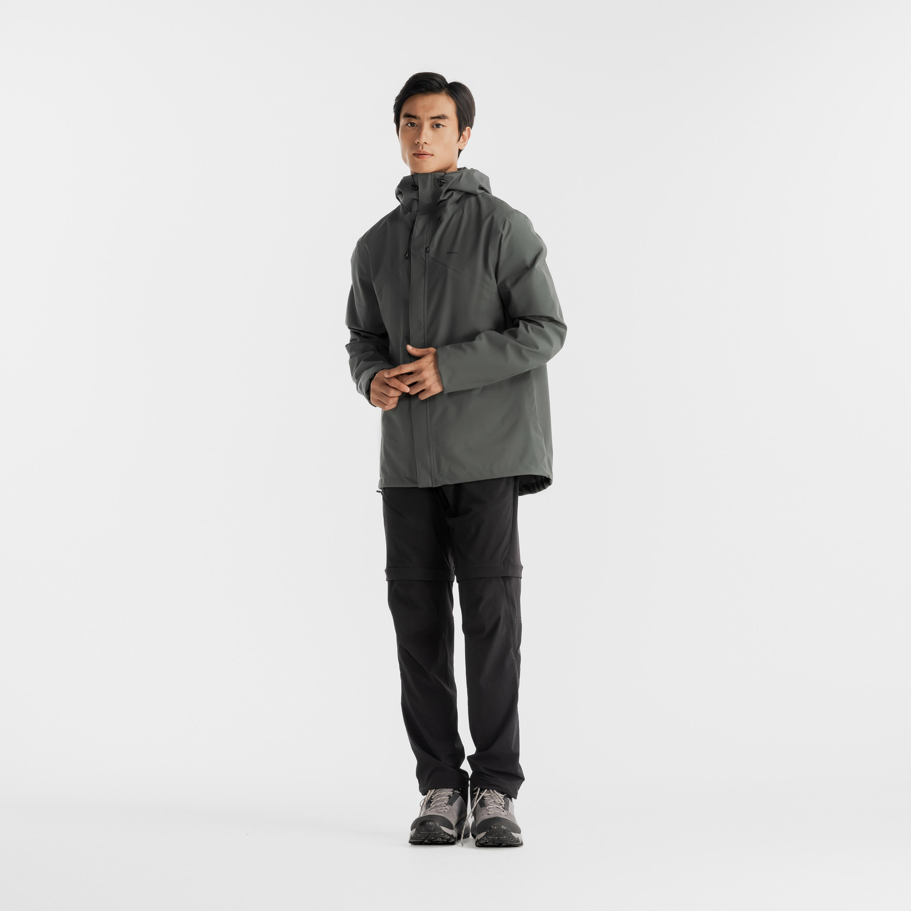 Men Zip-Off Stretchable Dry Fit Pant Dark Grey - MT550