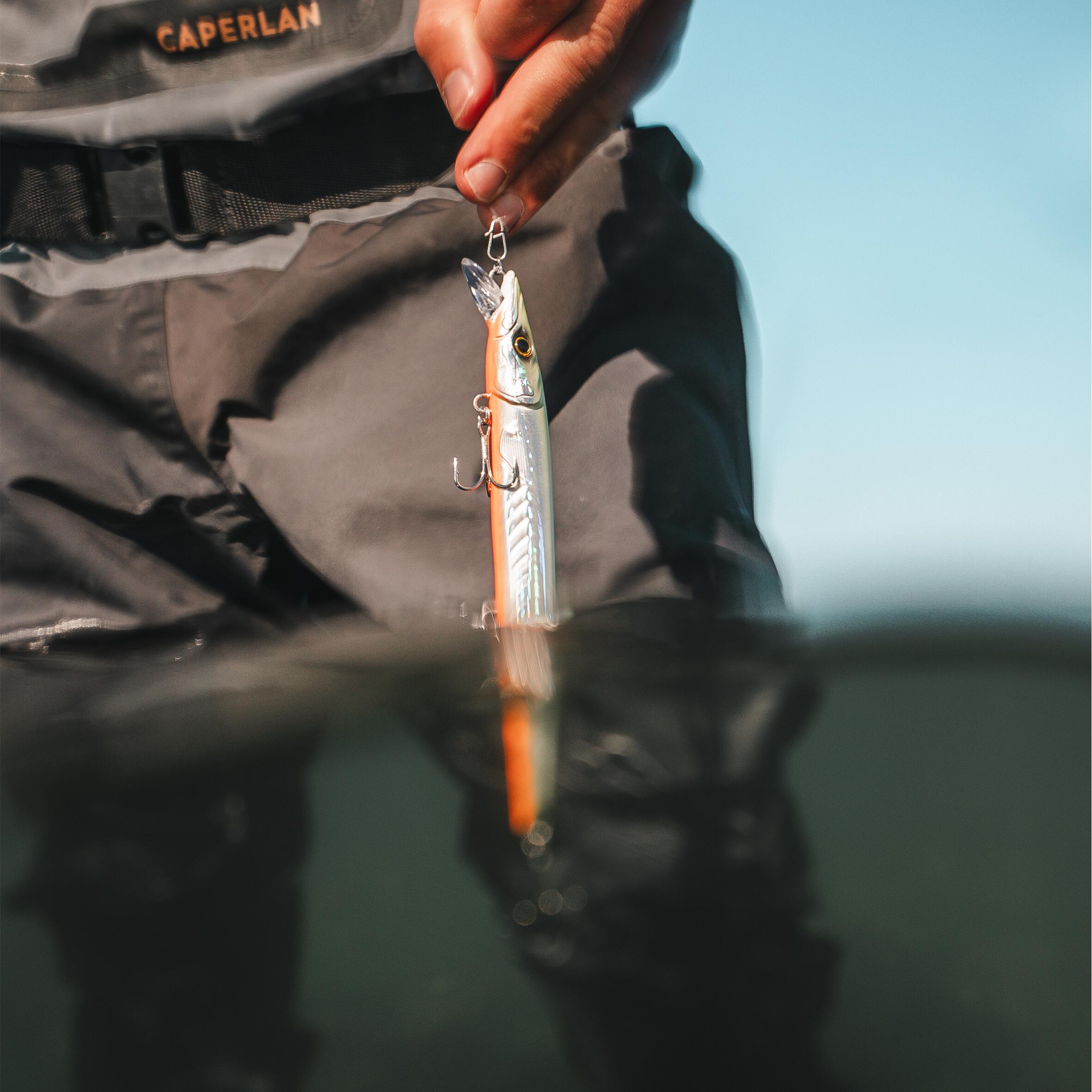 Jerkbait Pesca Mar Señuelo Jerkuda 170SP Blanco Fluorescente 10/10