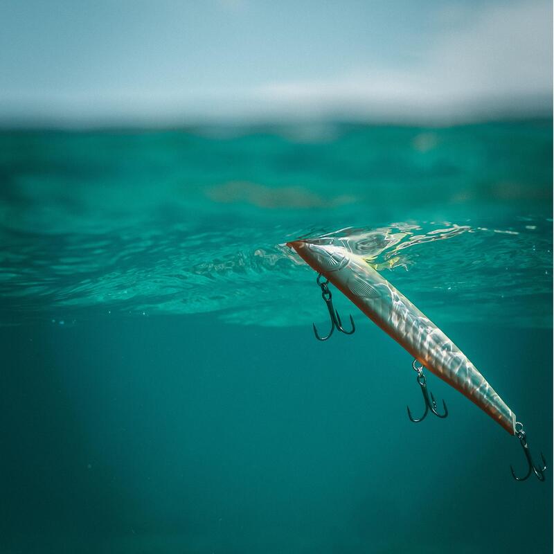 Jerkbait pêche au leurre en mer JERKUDA 170SP Blanc fluo