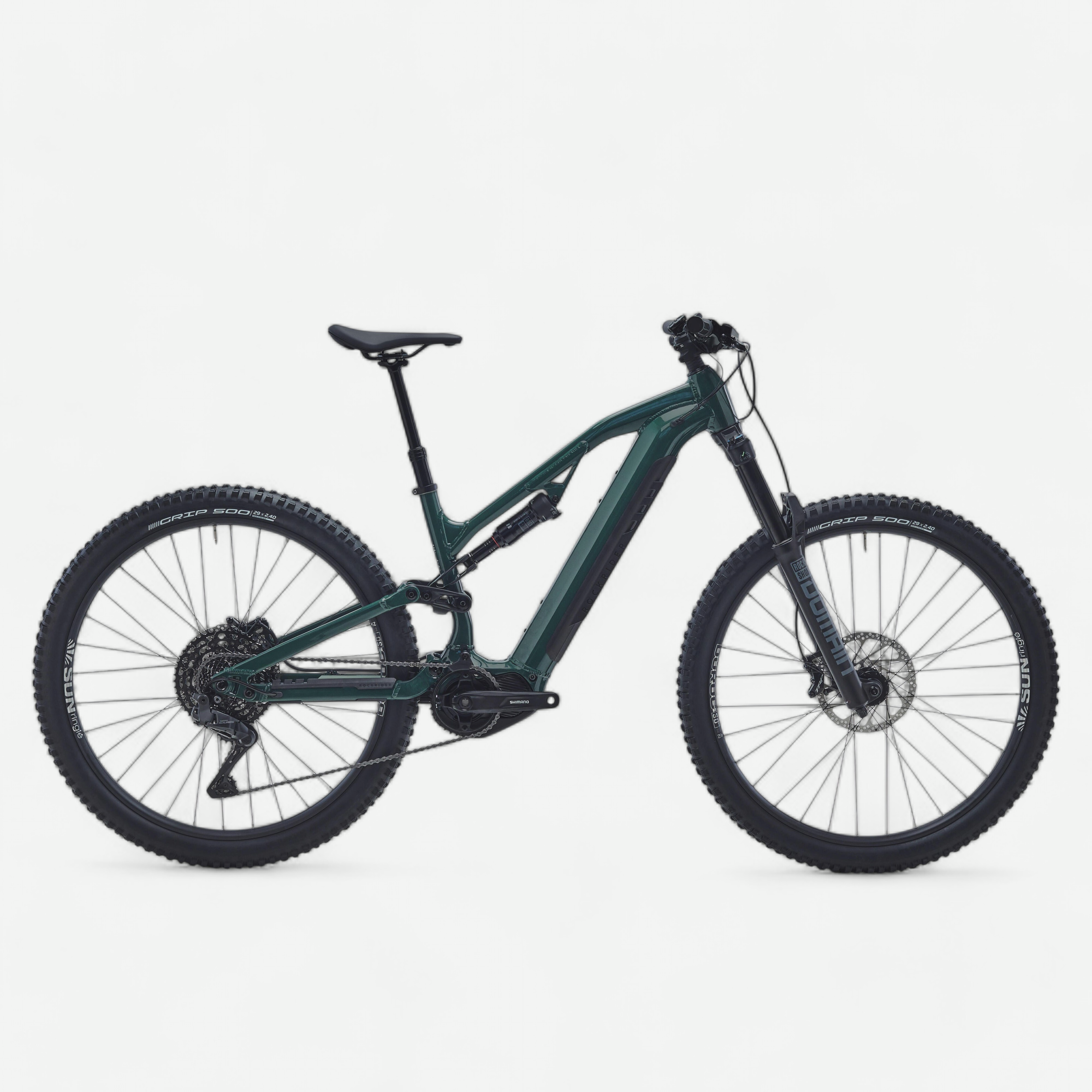 Vélo vtt électrique all-mountain tout suspendu 29" -  e-feel 900 s, vert - Vélos & Accessoires - Rockrider- Clubs - Entreprises - Collectivités - Associations