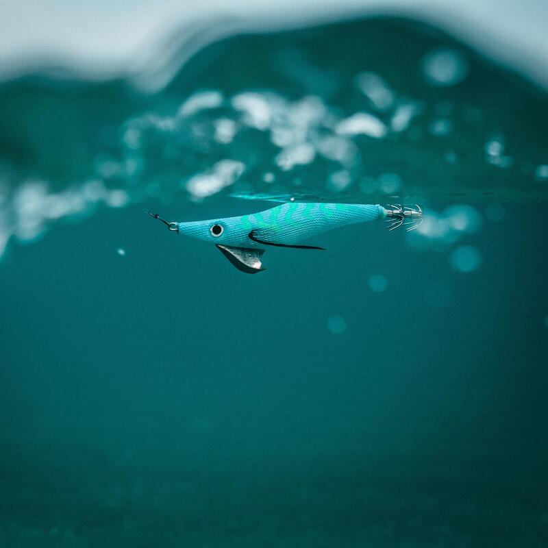 Turlutte coulante EBI S 2.5 / 105 Bleu pêche des seiches et calamars en mer