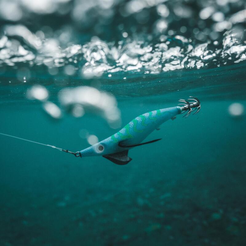 Turlutte coulante EBI S 2.5 / 105 Bleu pêche des seiches et calamars en mer