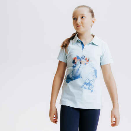 Vaikiški trumparankoviai jojimo polo marškinėliai „100“