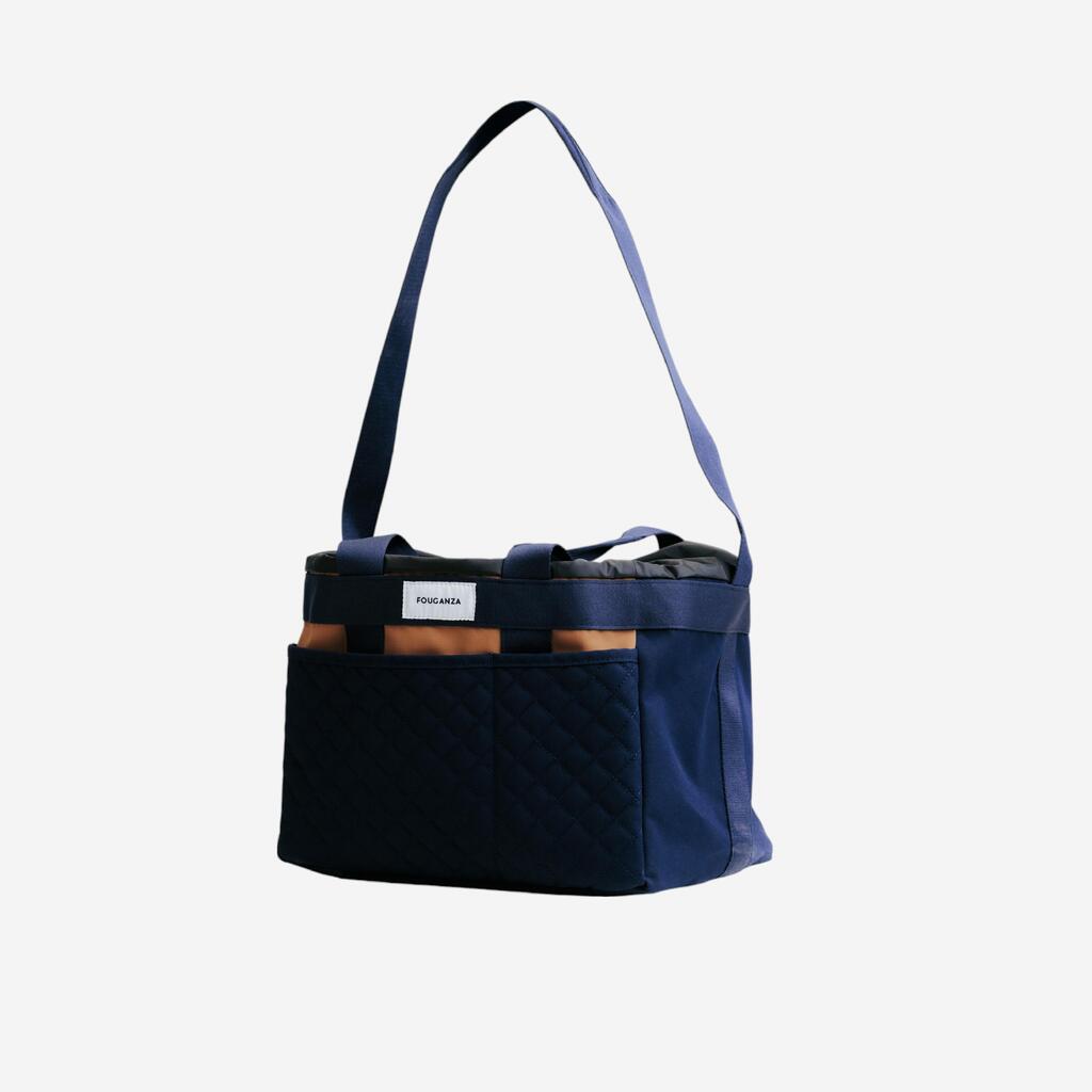 Rjava in modra torba za pripomočke za nego konja 500 (25 l)