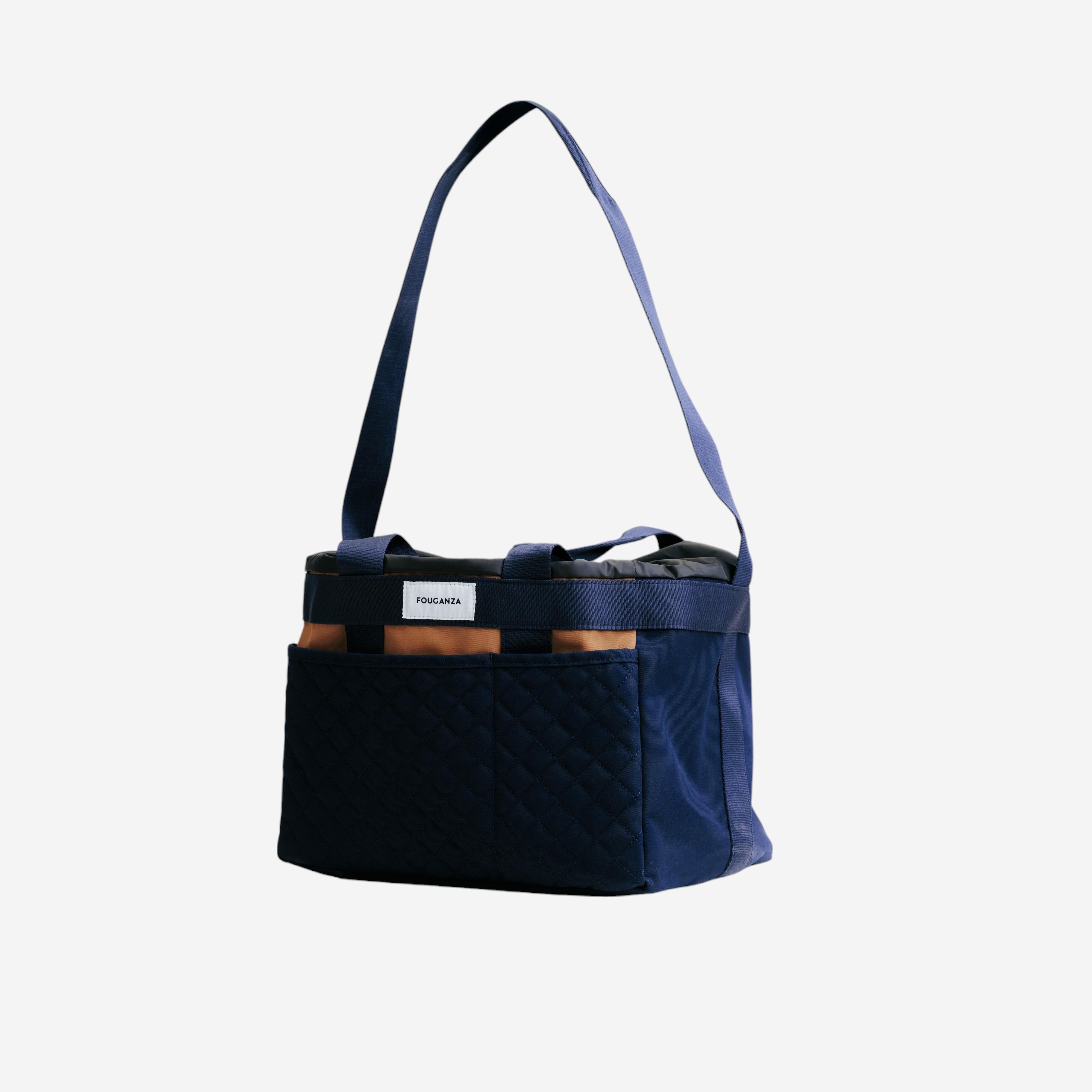 Fouganza - Sac De Pansage Équitation 25l - 500 Marron Et Bleu - Sac De Pansage - Sport Equestre - Bleu-marron - Taille Unique - Decathlon