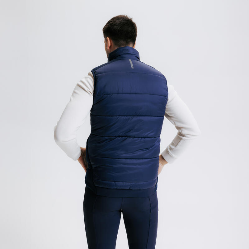 Bodywarmer voor paardrijden heren 500 marineblauw