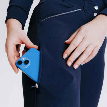 Moteriškos jojimo kelnės „900“, tamsiai mėlynos