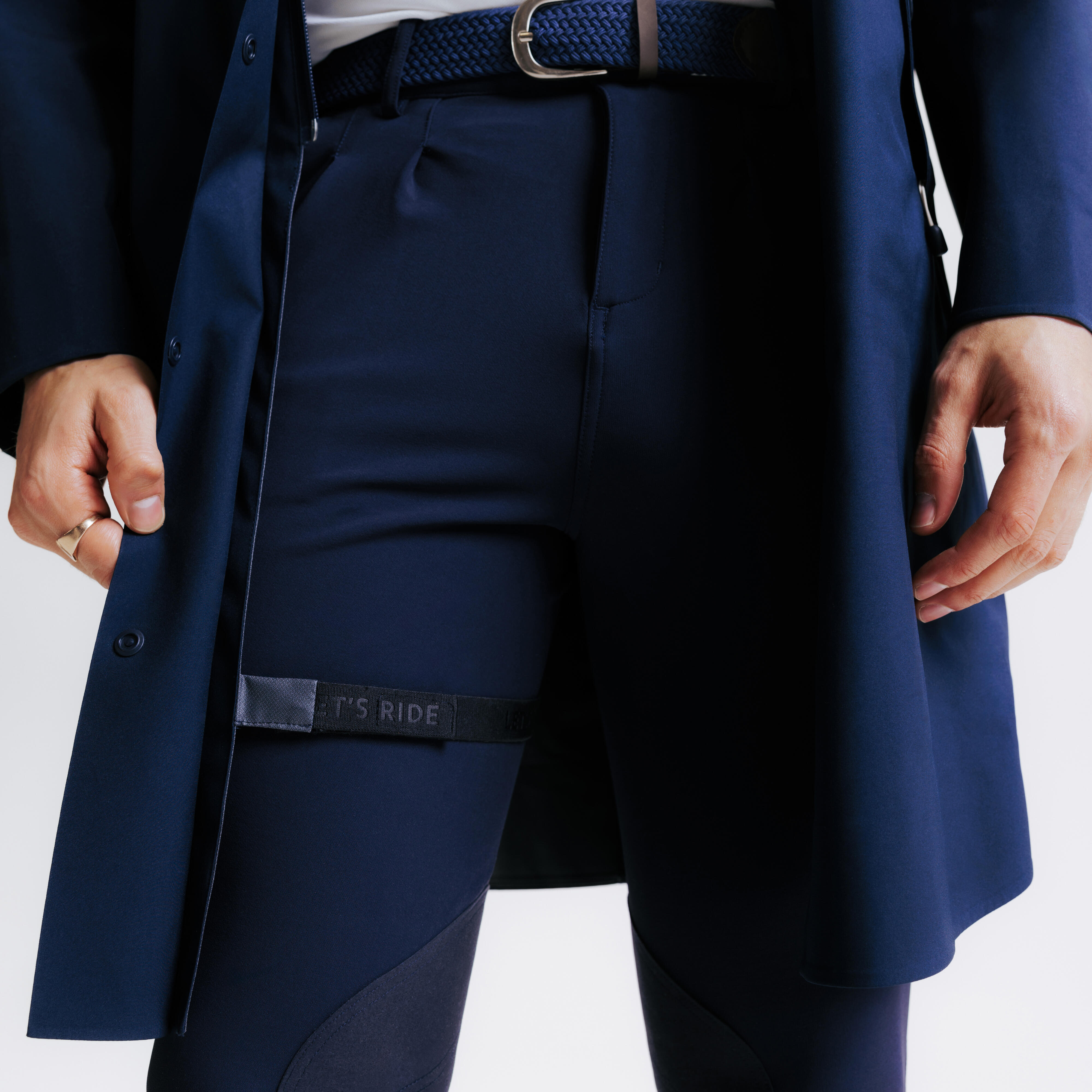 Giacca da equitazione lunga impermeabile - navy