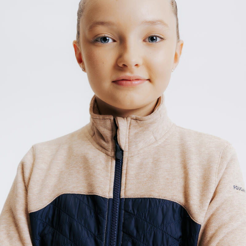 Reit-Sweatjacke Kinder - 500 marineblau/beige