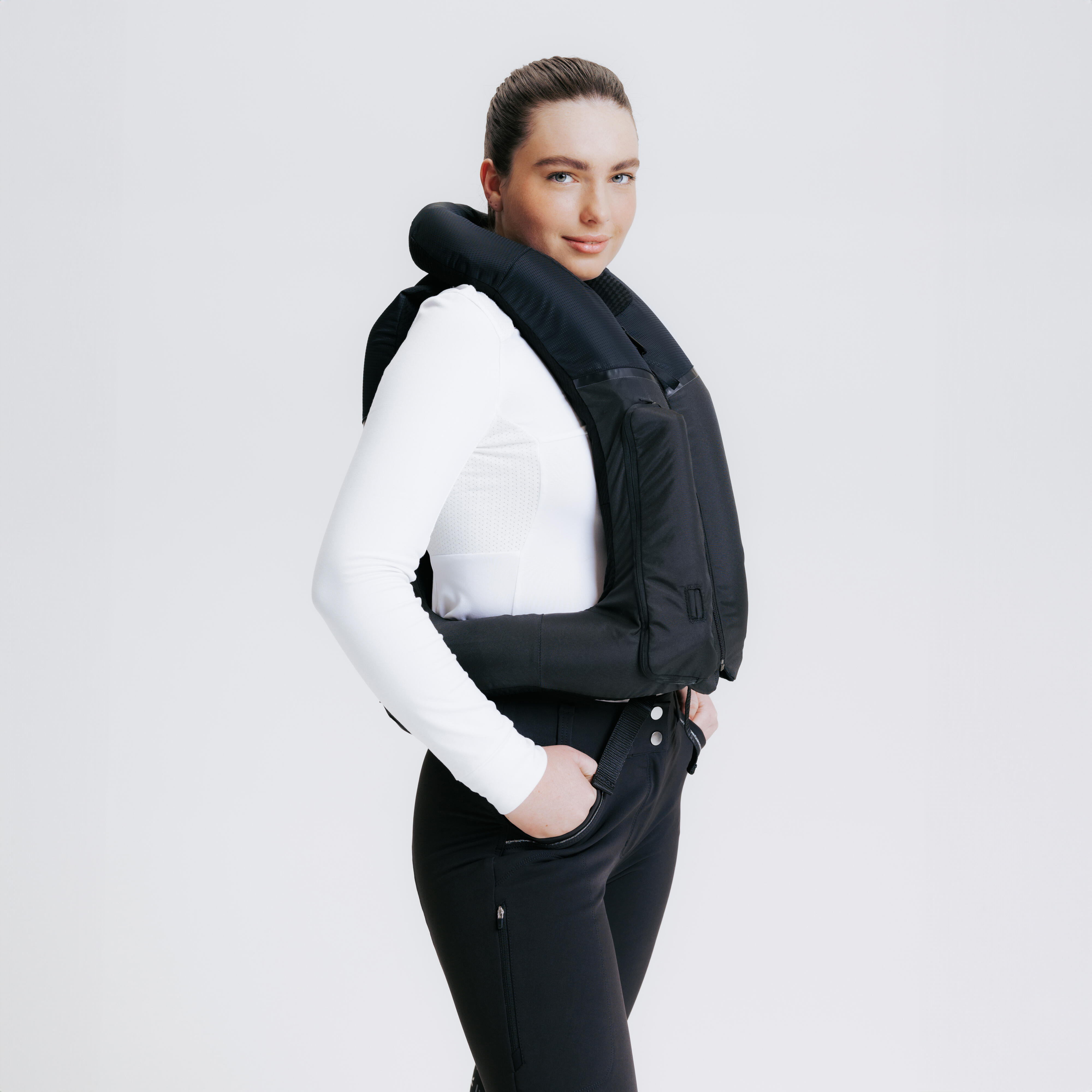 Gilet di protezione airbag da equitazione Adulto Nero