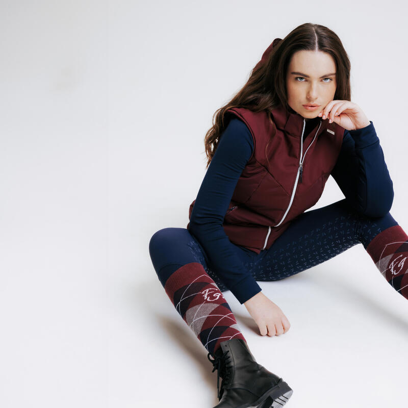 Pantalon 900 echitație Full grip Bleumarin Damă