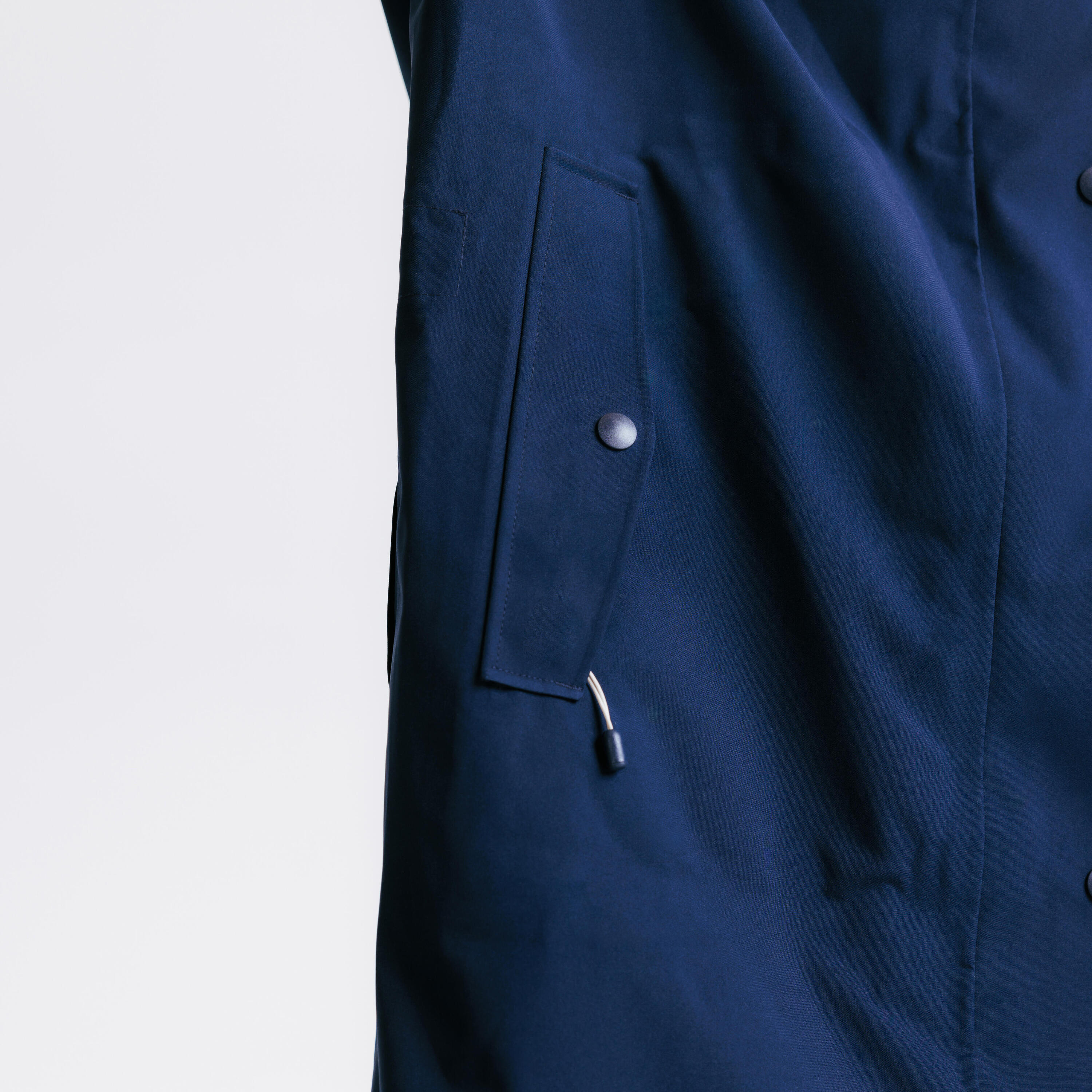 Long Waterproof Horse Riding Jacket - Navy 10/10