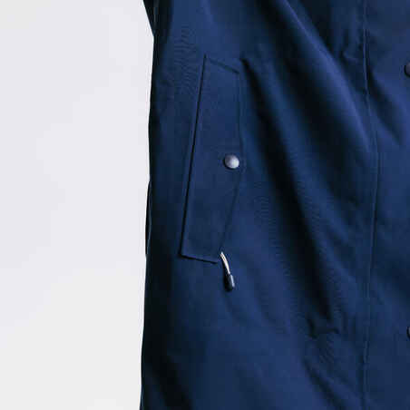 Long Waterproof Horse Riding Jacket - Navy