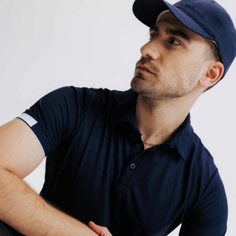 poloshirt voor paardrijden heren blauw