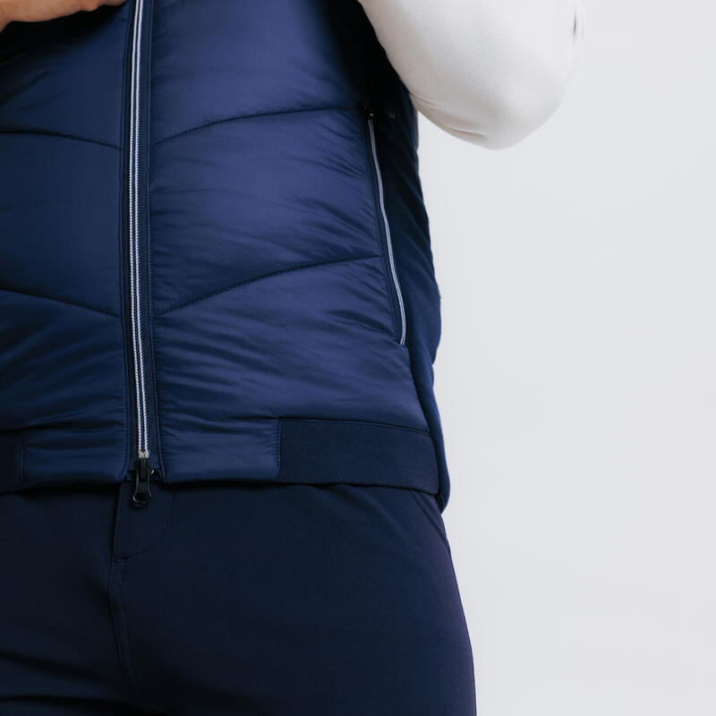 Bodywarmer voor paardrijden heren 500 marineblauw