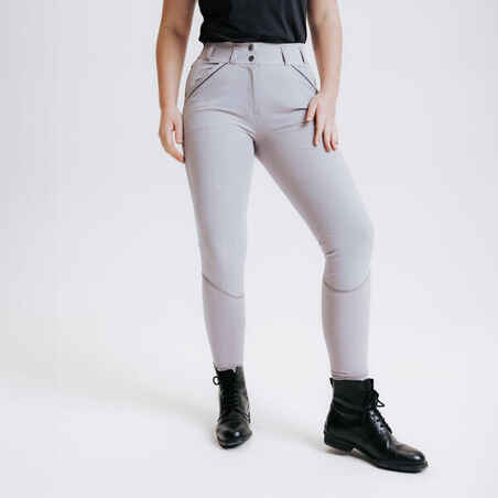 Women's Horse Riding Ultra-Lightweight Jodhpurs - Grey