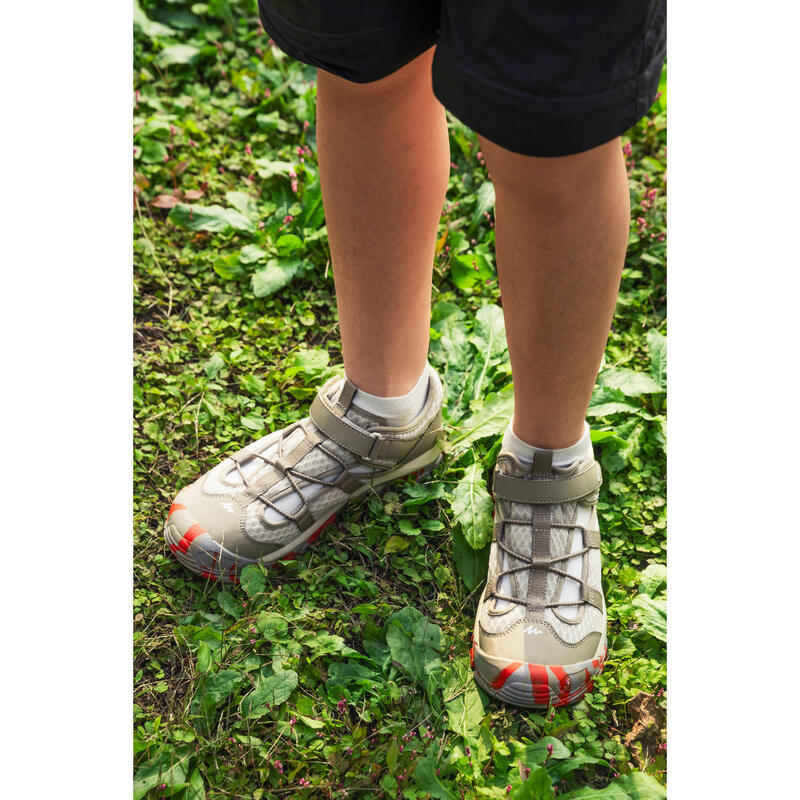 青少年登山健行涼鞋 MH150 Desert－米色